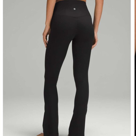 lululemon Align Ribbed Mini-Flared Pant full length inseam Black size 6 - Picture 1 of 6